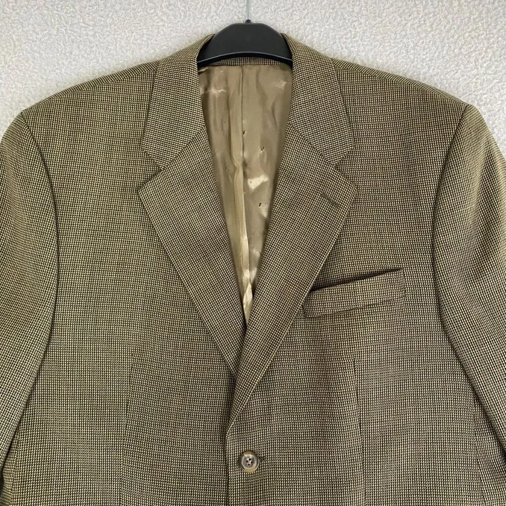 Vintage Ralph Lauren 100% Wool Blazer Jacket Men's Four Button‎ Sleeve Sz 42